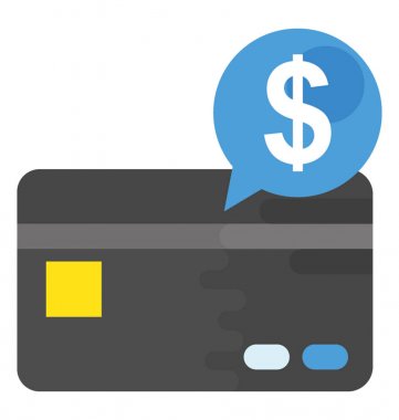 Nakit kart düz vektör simgesi