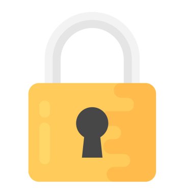 düz vektör simgesini kilitle