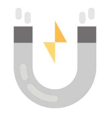 Cazibe düz vektör simgesi