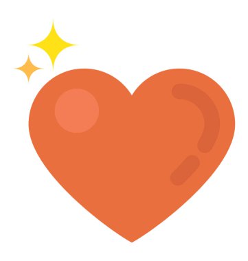 kalp düz vektör simgesi