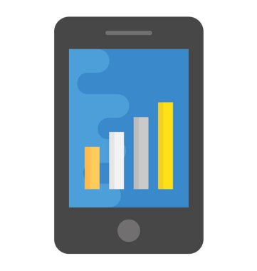 Telefon sinyallerini düz vektör simgesi