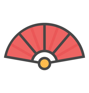 Fan düz vektör simge katlama