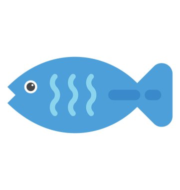 Balık Düz Vektörü Simgesi