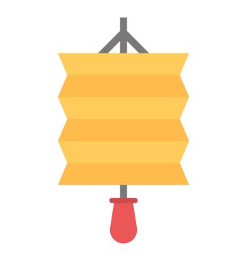 Çin kaydırma düz vektör simgesi