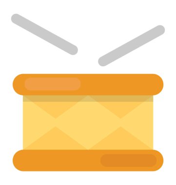 Çin davul düz vektör simgesi