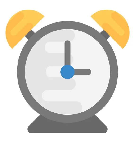 Relógio Alarme Flat Vector Icon — Vetor de Stock