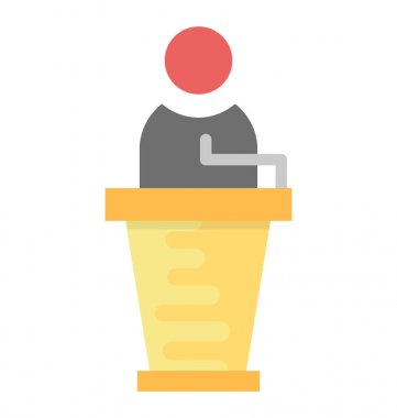 Kamu hoparlör düz vektör simgesi