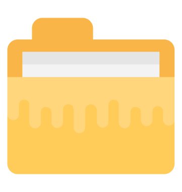 Dosya klasör düz vektör simgesi