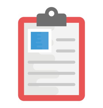 Özgeçmiş düz vektör simgesi