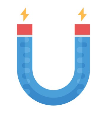 Mıknatıs Düz Vektör Simgesi