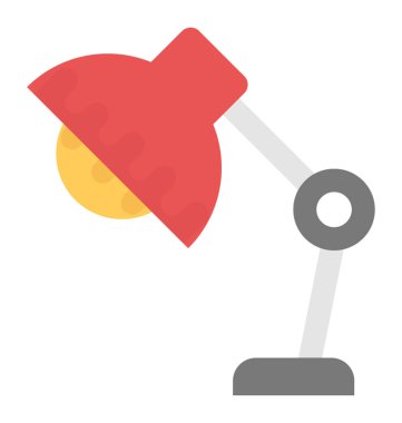 Resepsiyon lamba düz vektör simgesi