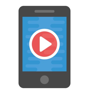 Mobil ortam düz simgesi