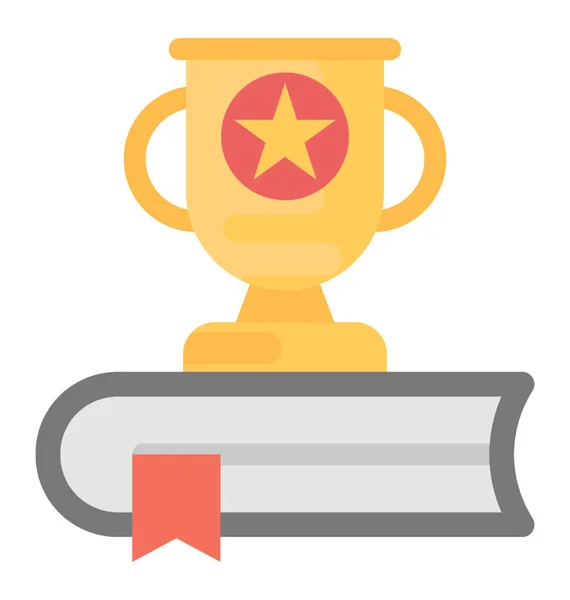 Premio Educativo Flat Vector Icon — Vector de stock