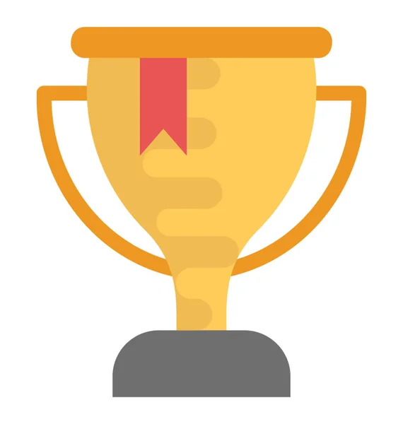 Trophy Flat Vector Icon — Stock Vector