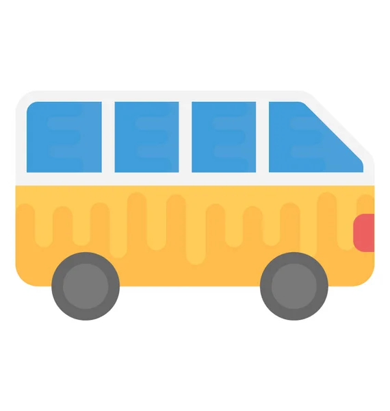 Bus Platte Vectoricoon — Stockvector