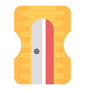 Kalemtıraş düz vektör simgesi