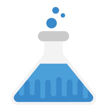 Kimyasal Flask düz vektör simgesi