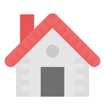 ev düz vektör simgesi