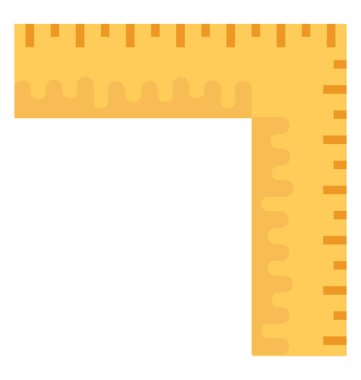 Ölçek düz vektör simge ölçme kare