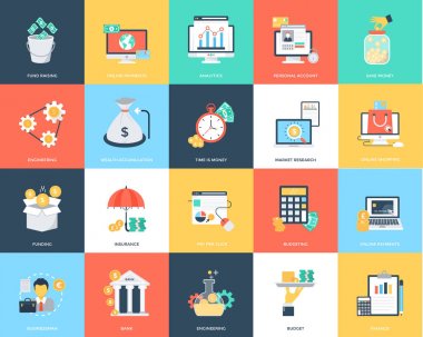 Finans düz tasarlamak vektör