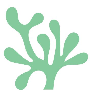 Bir deniz bitki, düz vektör simgesi bir yosun