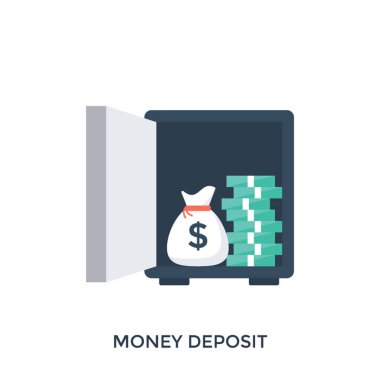 Mevduat, kasa vektör çizim