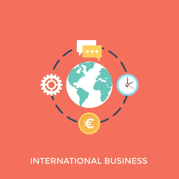 Ilustracja Wektorowa Biznesu Międzynarodowego — Wektor stockowy