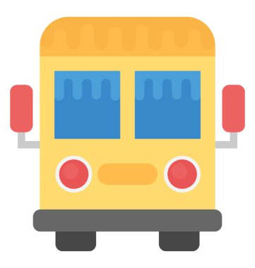 Kırmızı ışıklar ve öğrenci taşıma kullanılan yan aynalar ile sarı otobüs