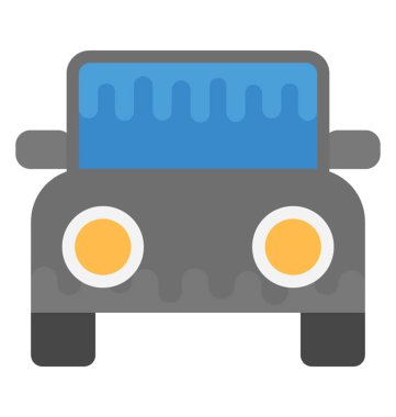 Kişisel bir aktarım olarak kullanılan bir siyah renkli jeep