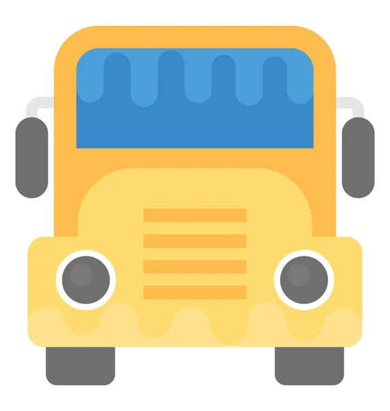 School Bus Gives Transportation Students — Stock Vector