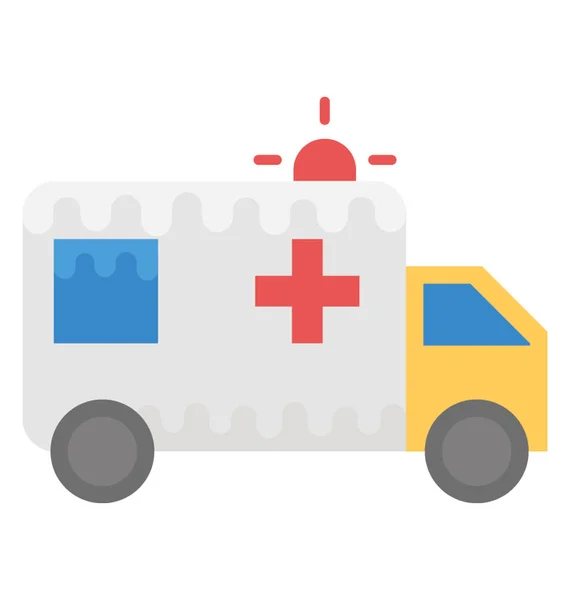 Een Ambulance Gebruikt Patiënten Naar Ziekenhuizen — Stockvector