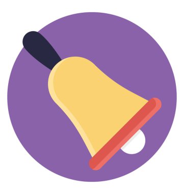 Bir zil çan, düz vektör simgesi tasarım