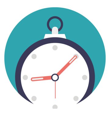 Bir kronometre veya Chronometre, düz vektör simgesi