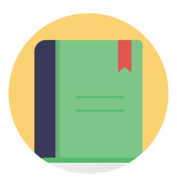 Basit bir tasarım, düz vektör simgesi bir kitap