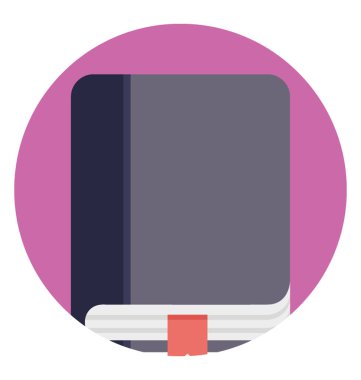 Basit bir tasarım, düz vektör simgesi bir kitap