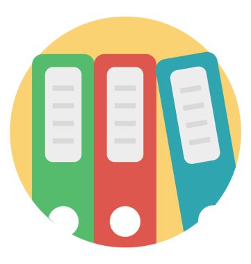 Farklı renkli resimler, düz vektör simge temsil eder