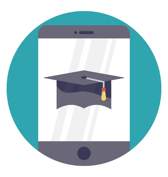 Telefon Komórkowy Aplikacja Edukacyjna Online Szkoły Koncepcji Learning — Wektor stockowy