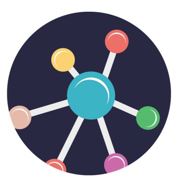 Kimyasal bağ ağa, düz vektör simge bağlanma