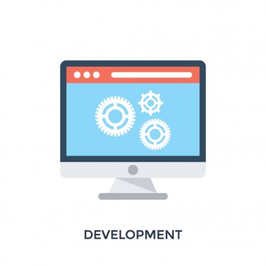 Yazılım kodlama ve geliştirme kavramı soyut düz vektör çizim