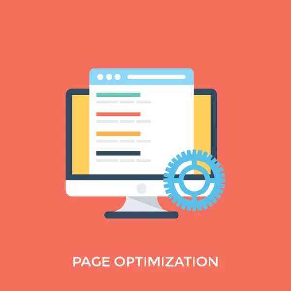 Flat Vector Illustration Der Page Optimierung — Stockvektor