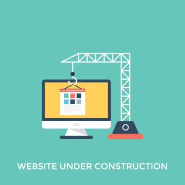 Web sitesi yapım aşamasında vektör çizim