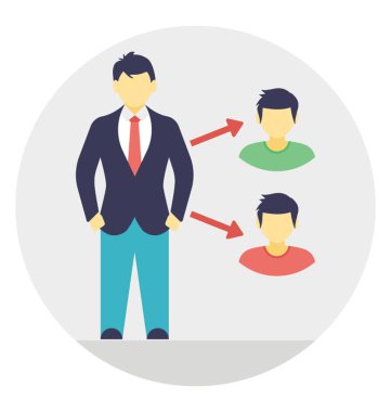 Viral pazarlama düz vektör simgesi