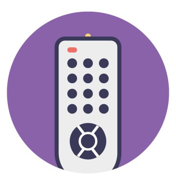 Uzaktan kumanda, tv denetleyicisi düz tasarım simgesi