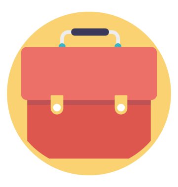 Düz tasarım simgesi bir belge çanta