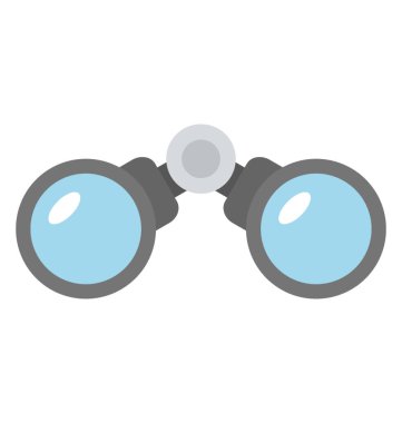 Bir dürbün düz simge görüntüsünü