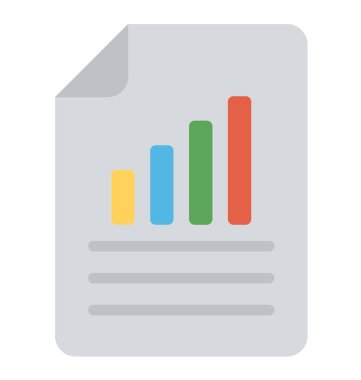 Bir grafik üzerinde en iyi düz simgesi ile bir kağıt