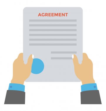 İki el bir mektup tutarak düz simgesi