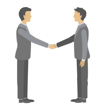 El sıkışan iki kişi simgesi düz