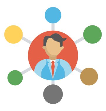 Ateist çevrelerin çevreleyen bir kişinin düz bir simgesi