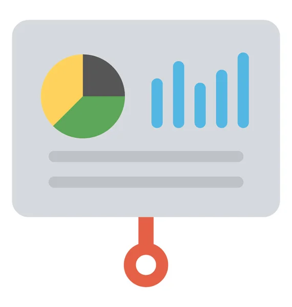 Icono Plano Gráfico Circular — Archivo Imágenes Vectoriales